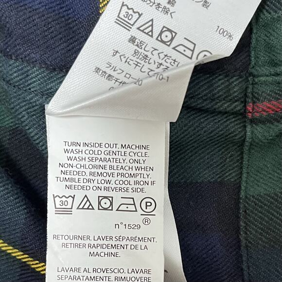 Polo Ralph Lauren Mens Plaid Hooded Snap Front Shirt Size XXL Green Preppy Logo - Picture 13 of 13